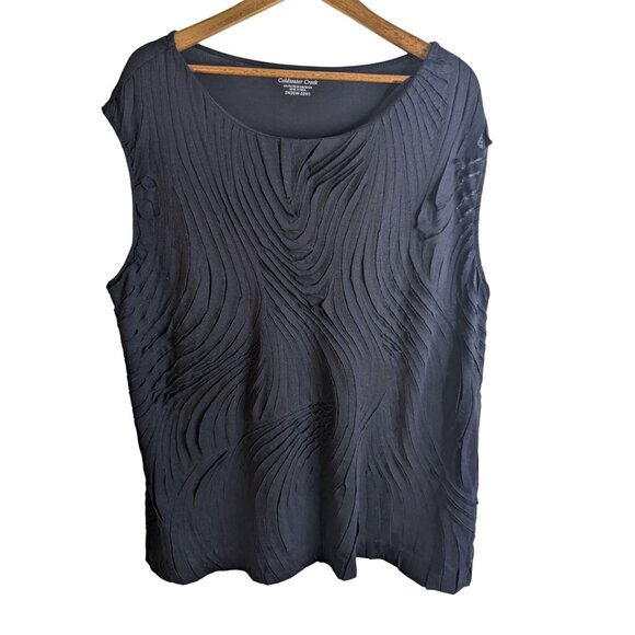 Coldwater Creek Textured Top Womens Sz 2X Casual Basic Office Wear Minimalist - Picture 1 of 7